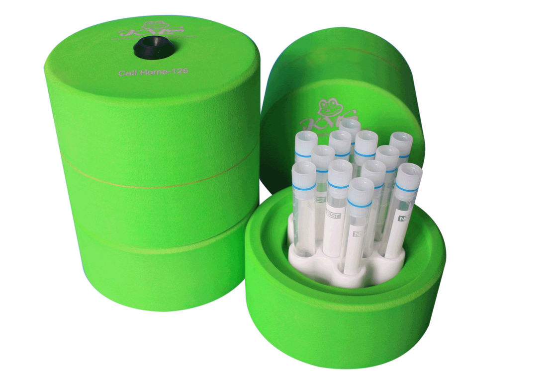 Green -80°C Cell Freezing Container , Isopropanol-free Freezing Container cellhome-30 for 1ml/2ml cryo.vials